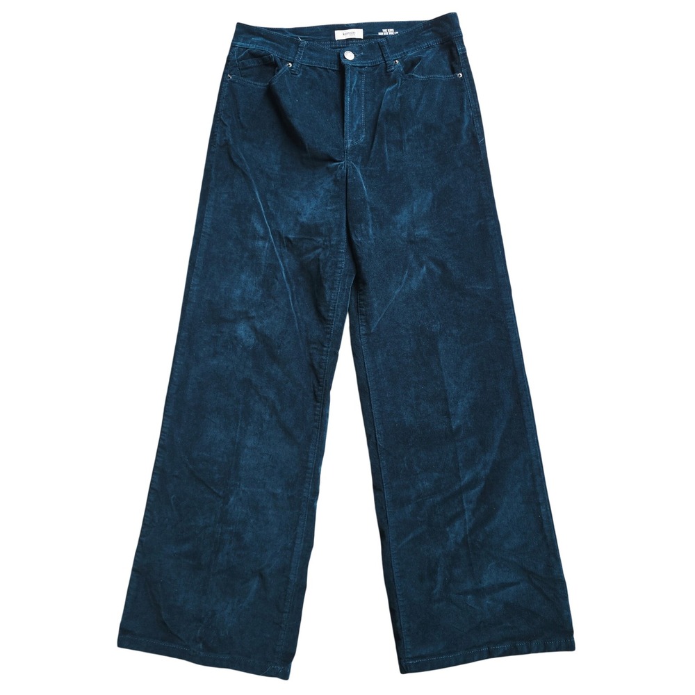 Kensie‎ Jeans The Kaya High Rise Wide Leg Corduroy Pants Teal Blue Size 8/29